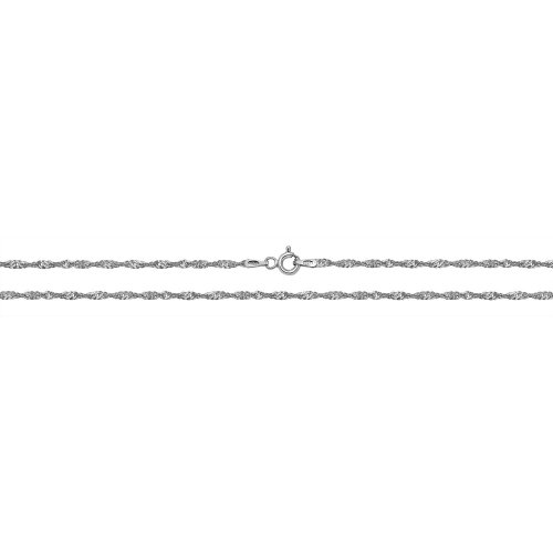 Silver Rhodium Plated Singapore Chain 