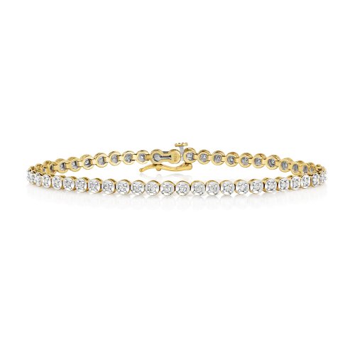 Diamond Tennis Bracelet In 9ct Gold 