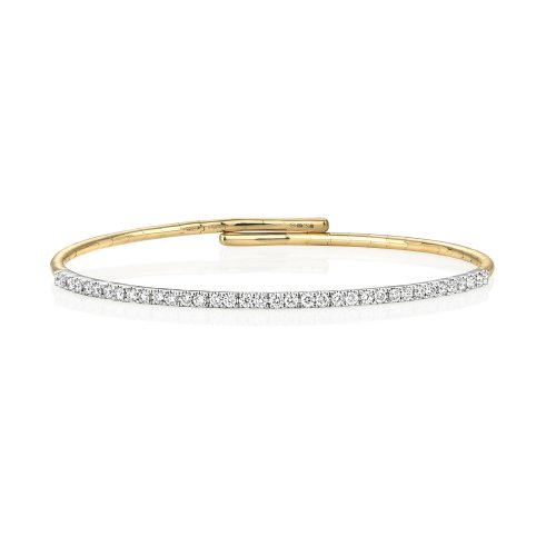 Diamond Flexi Bangle In 18ct Gold 