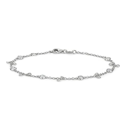 Diamond Rubover Bracelet In 18ct White Gold 