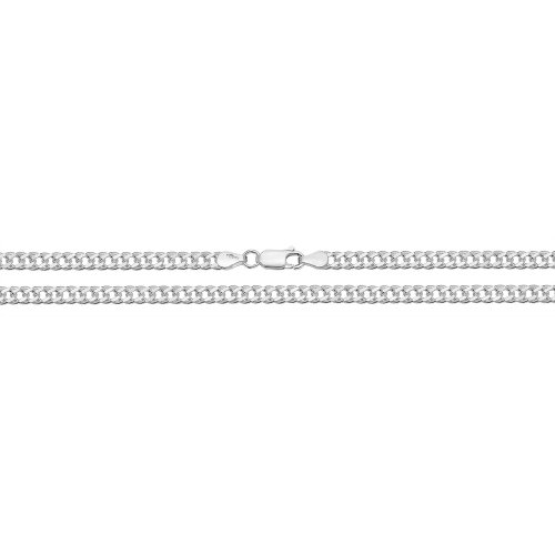 Silver Double Curb Chain 