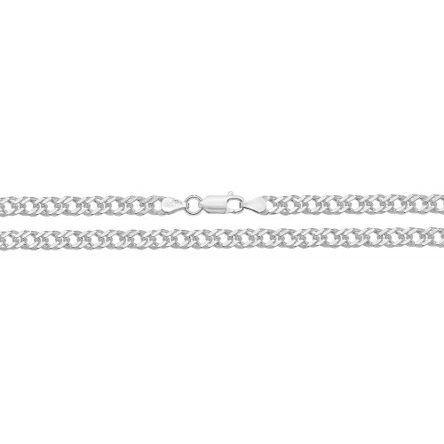 Silver Double Curb Chain 