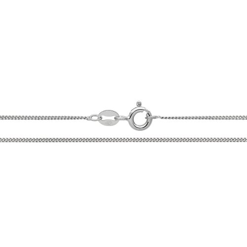 Silver Rhodium Plated Fine Curb Chain 