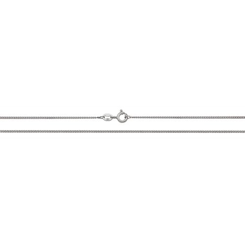 Silver Rhodium Plated Fine Curb Chain 