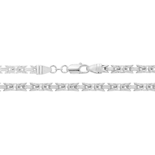 Silver Square Byzantine Chain 
