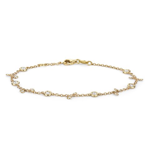 Diamond Rubover Bracelet In 18ct Gold 