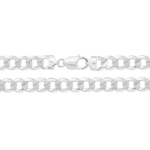 Silver Flat Curb Chain 
