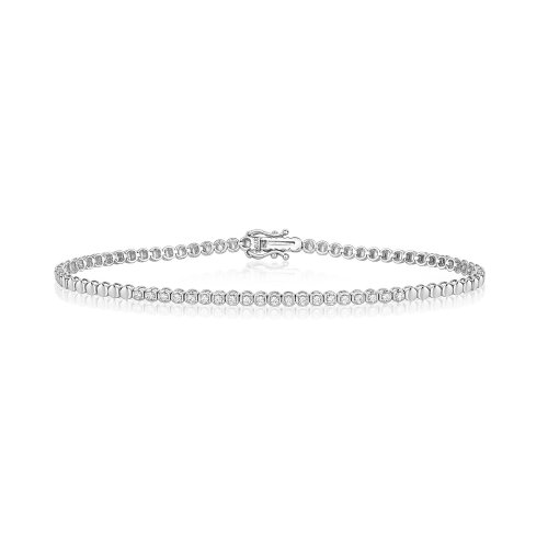 Diamond Bracelet In 9ct White Gold 