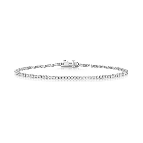 Diamond Tennis Bracelet In 9ct White Gold 