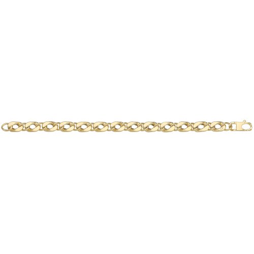 9ct Yel Gold Hollow Curb Bracelet 