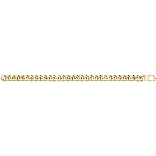 9ct Yel Gold Hollow Curb Bracelet 