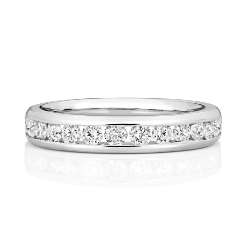 Diamond Channel Set Eternity Ring In Platinum 