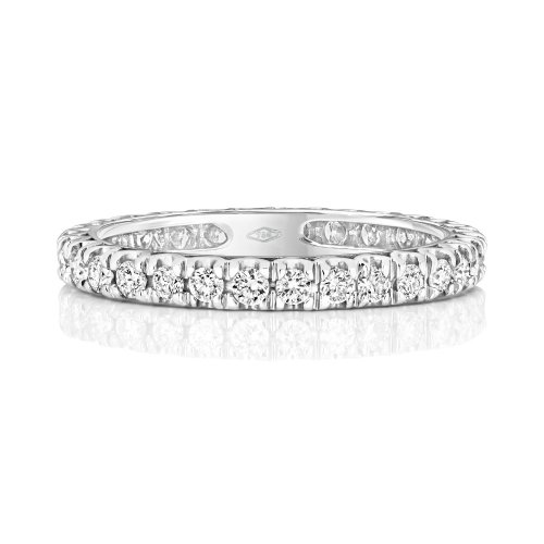 Diamond Claw Set Full Eternity Ring In 18ct White Gold 
