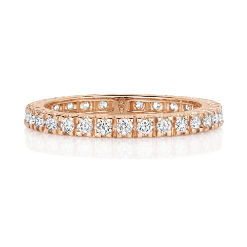 Diamond Claw Set Full Eternity Ring In 18ct Rose Gold 