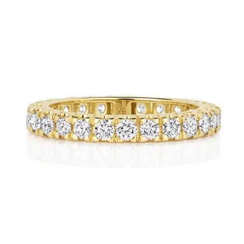 Diamond Claw Set Full Eternity Ring In 18ct Gold 