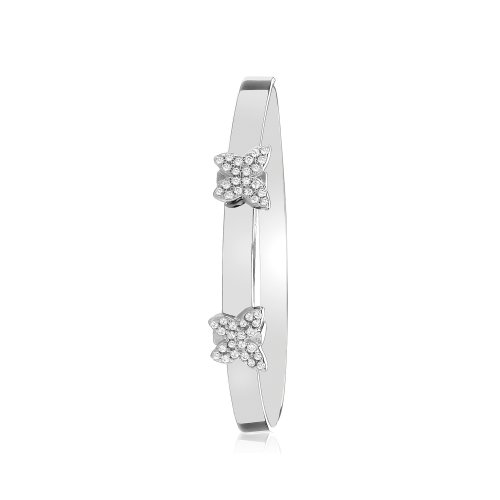 Silver Butterfly Baby Bangle 