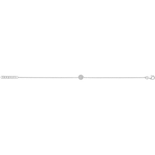 Silver Cz Disc Bracelet 