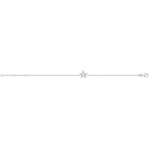 Silver Cz Star Bracelet 