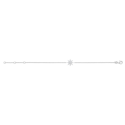 Silver Cz Star Bracelet 