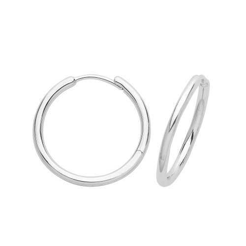 Silver Rhodium Plated Clicker Earrings 