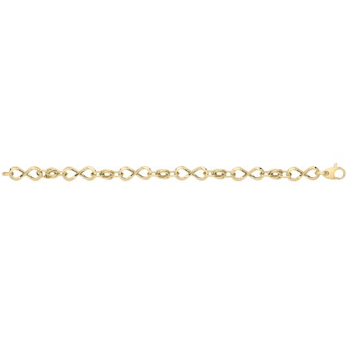9ct Yel Gold Hollow Bracelet 