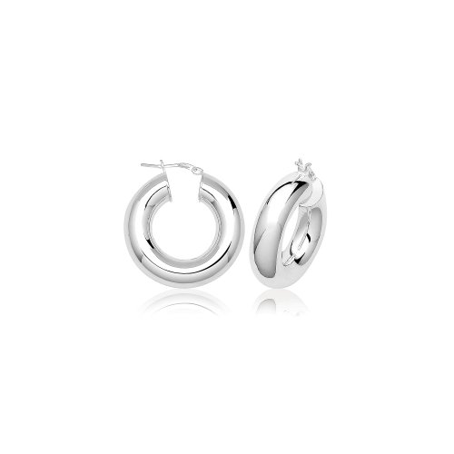 Silver 8mm Plain Hoop Earrings G51321-