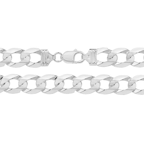 Silver Flat Open Curb Chain 