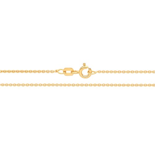 Silver Yellow Gold Plated Round Rolo Chain 
