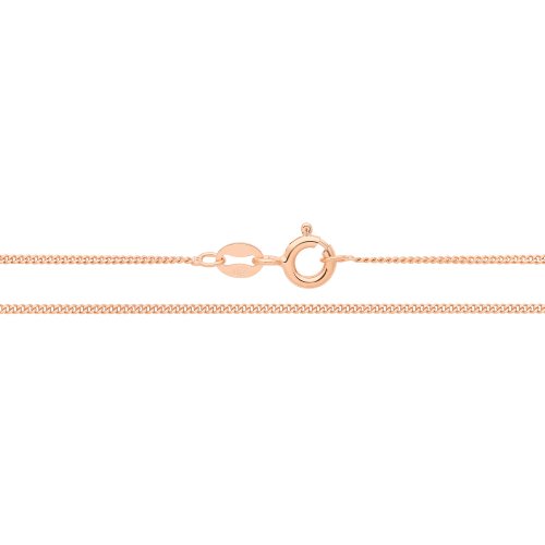 Silver Rose Gold Plated Fine Curb Chain 