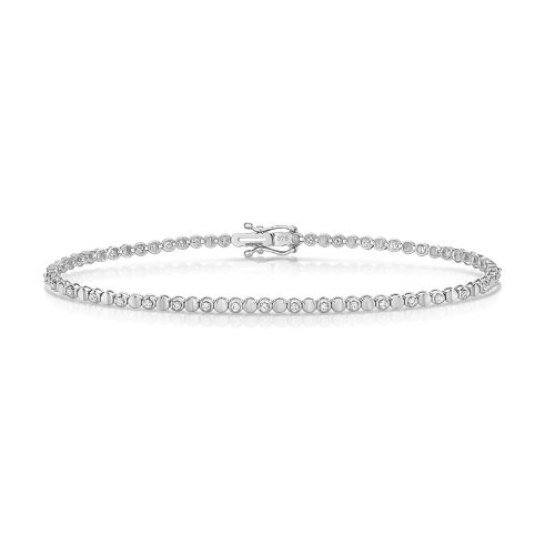 Diamond Tennis Bracelet In 9ct White Gold 