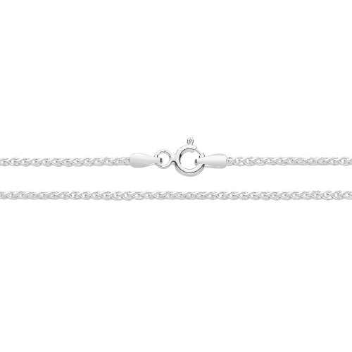 Silver Spiga Pave Chain G1363: 10 inches