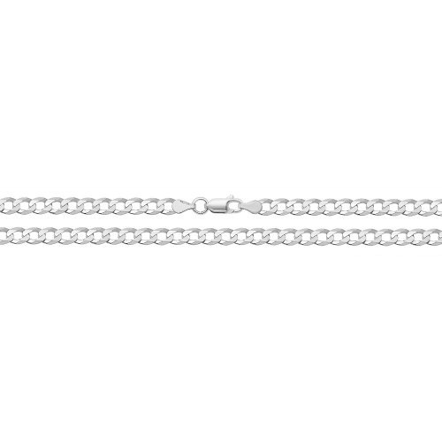 Silver Flat Open Curb Chain 