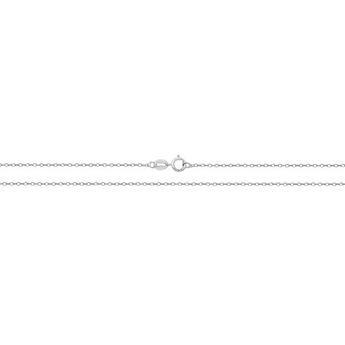 Silver Rhodium Plated Oval Cable Chain 