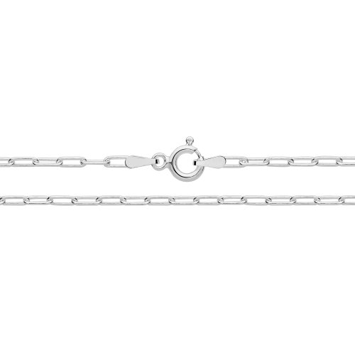 Silver Paper Clip Chain G1371: 7 inches
