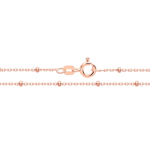 Silver Rosegold/plated Rolo-bead Chain 