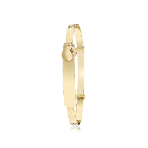 9ct Yel Gold Boxing Glove Baby Bangle 