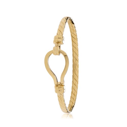 9ct Yel Gold Hook Bangle 