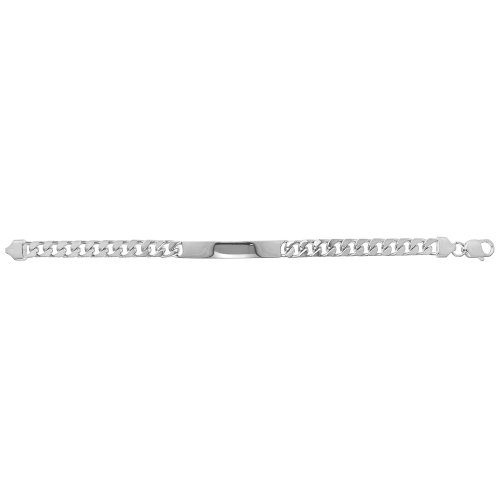 Silver Gents' Curb Id Bracelet 