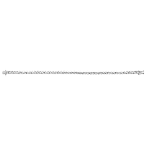 Silver Cz Wave Bracelet 