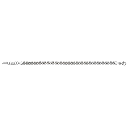 Silver Rhodium Plated Watch Link Bracelet 