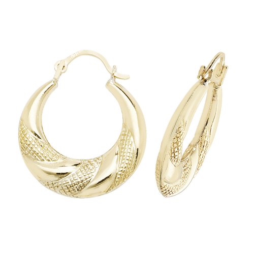 9ct Gold Creole Earrings 