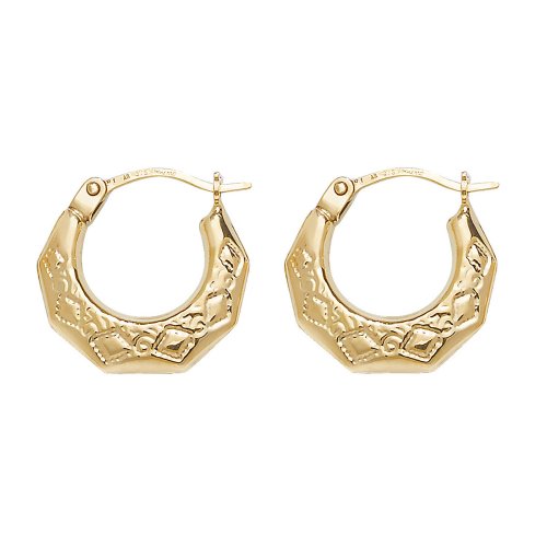 9ct Gold Creole Earrings 