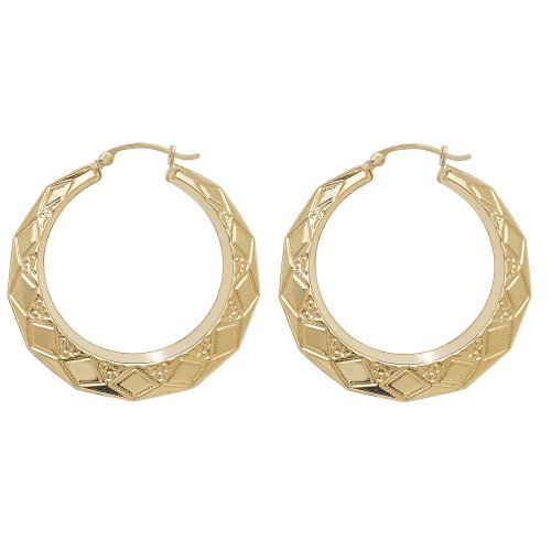 9ct Gold Creole Earrings 