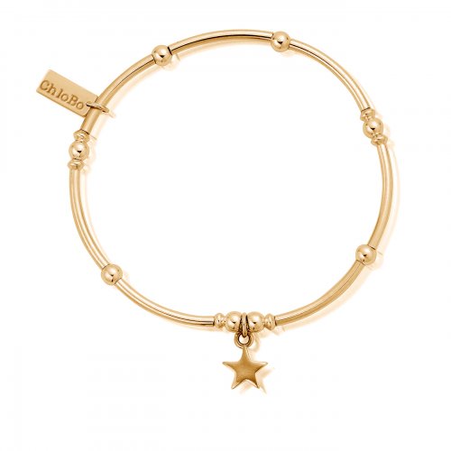 Chlobo Gold Mini Noodle Ball Star Bracelet