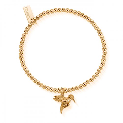 Chlobo Gold Cute Charm Hummingbird Bracelet
