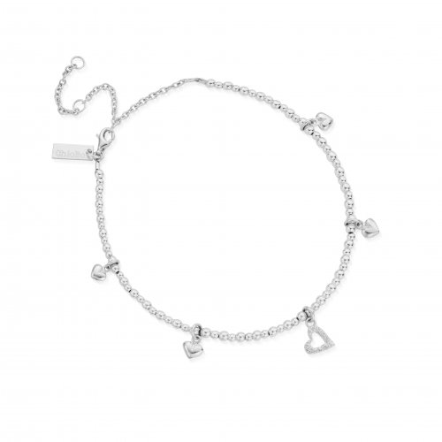 Chlobo Mini Cute Multi Heart Anklet