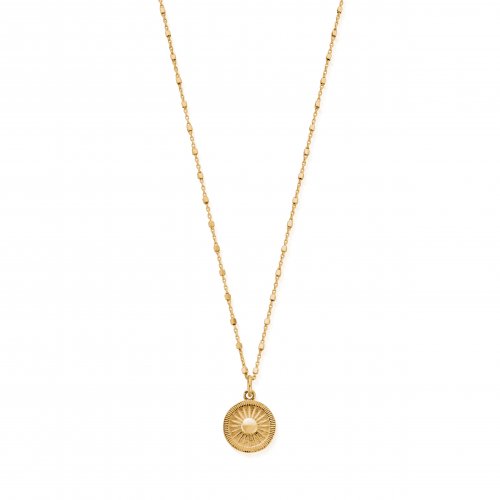 Chlobo Gold Delicate Cube Chain Sun Catcher Necklace