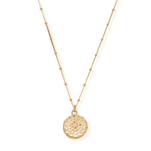 Chlobo Gold Bobble Chain Moonflower Necklace
