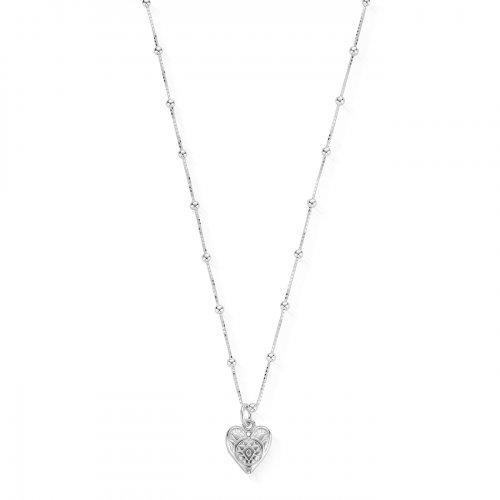 Chlobo Bobble Chain Decorated Heart Necklace