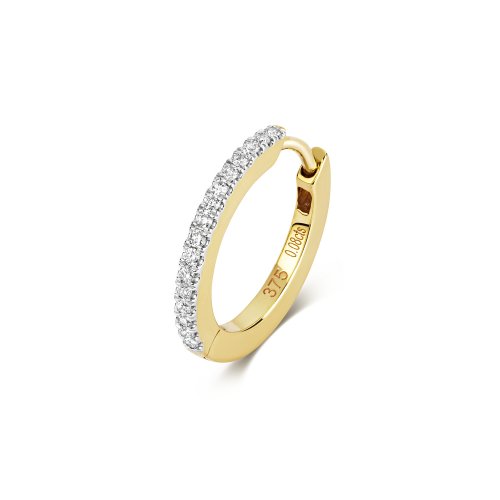 Diamond Cartilage Hoop In 9ct Gold 